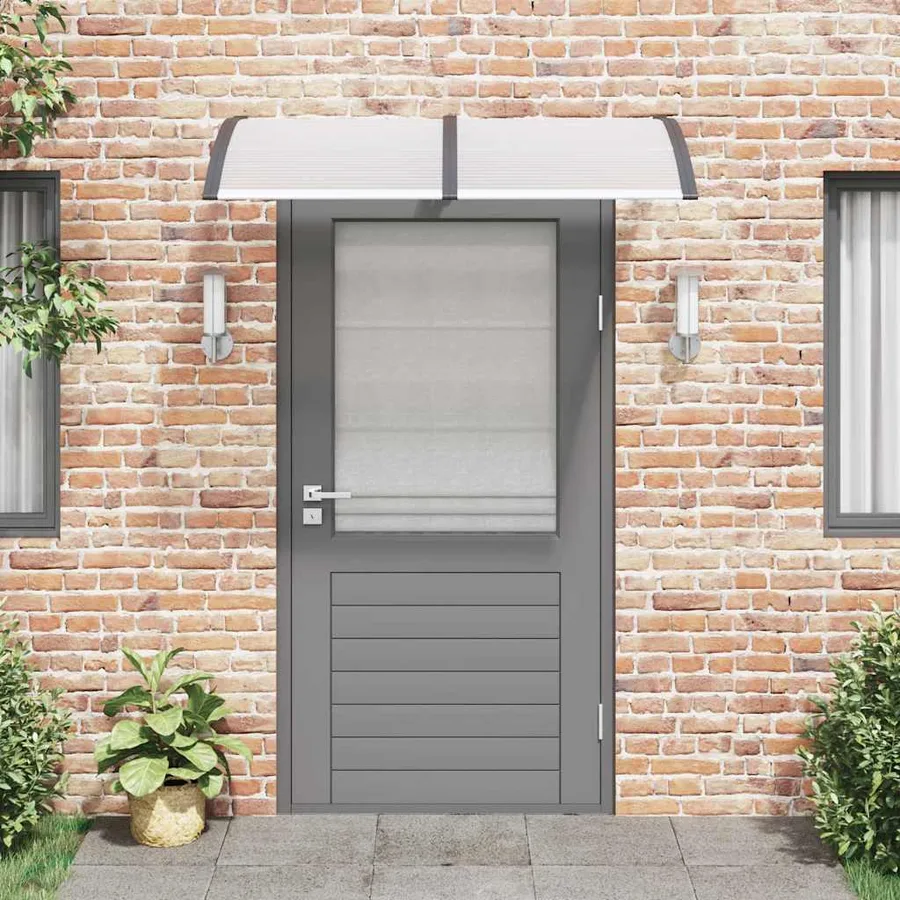 Auvent de porte Noir 150x100 cm Polycarbonate - 3