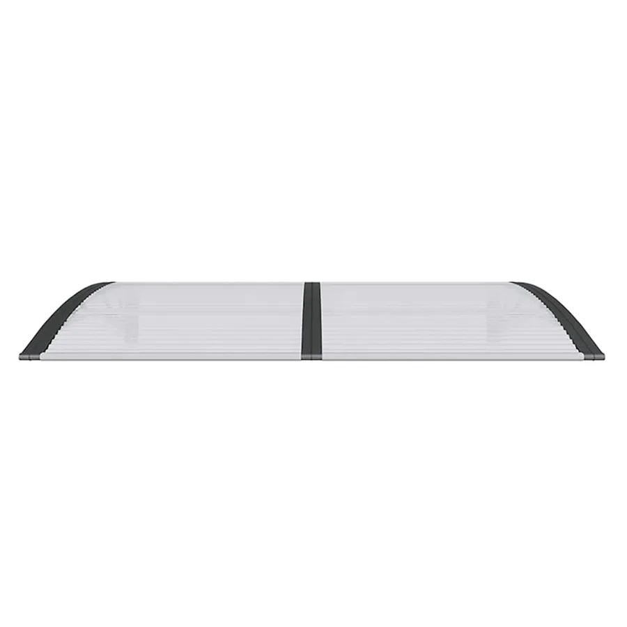 Auvent de porte Noir 150x100 cm Polycarbonate - 4