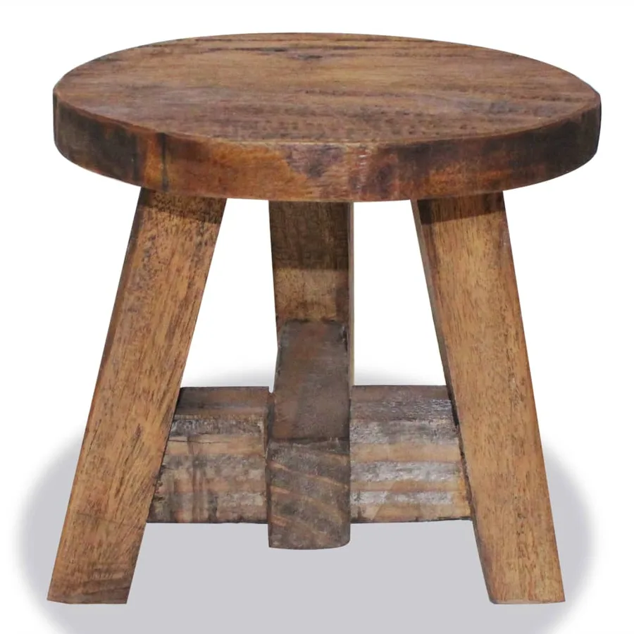 Tabouret bois d'acajou massif - 2