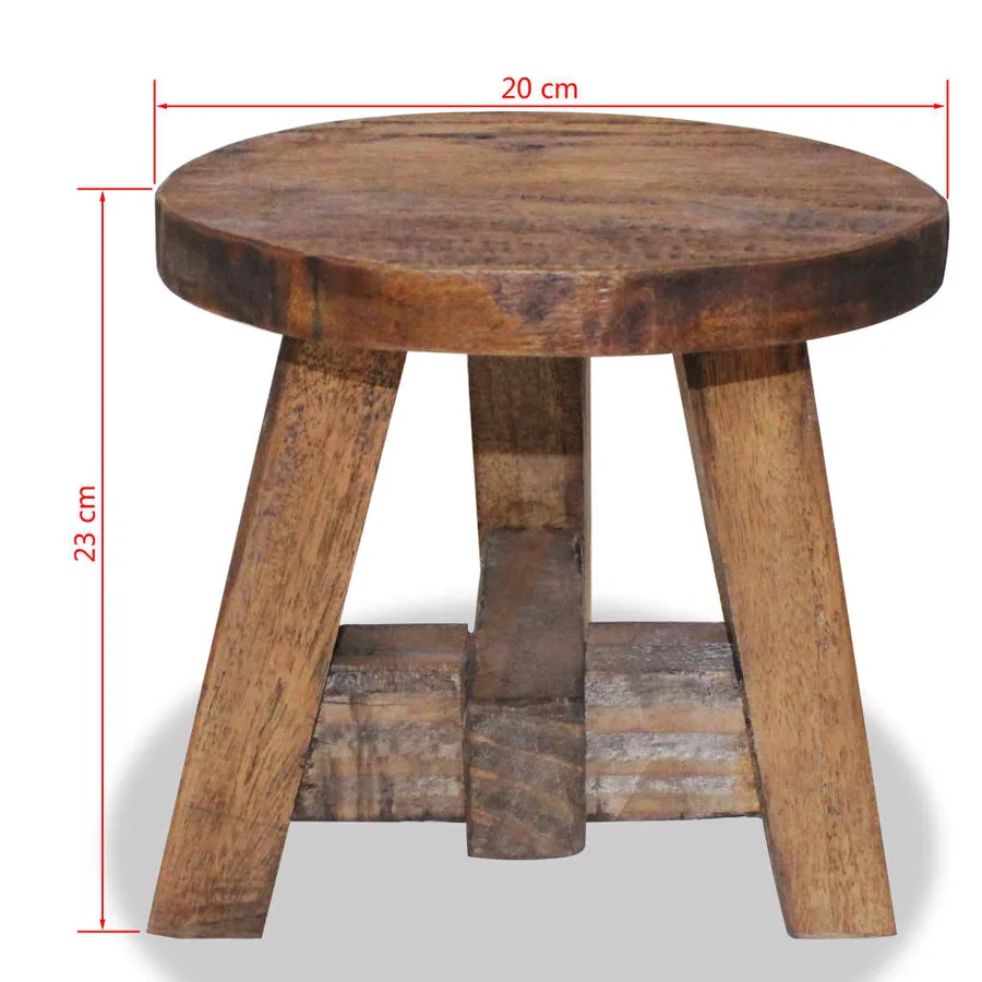 Tabouret bois d'acajou massif - 3