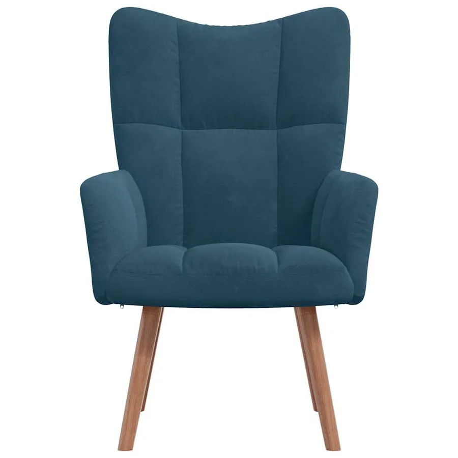 Chaise de relaxation Bleu Velours - 3