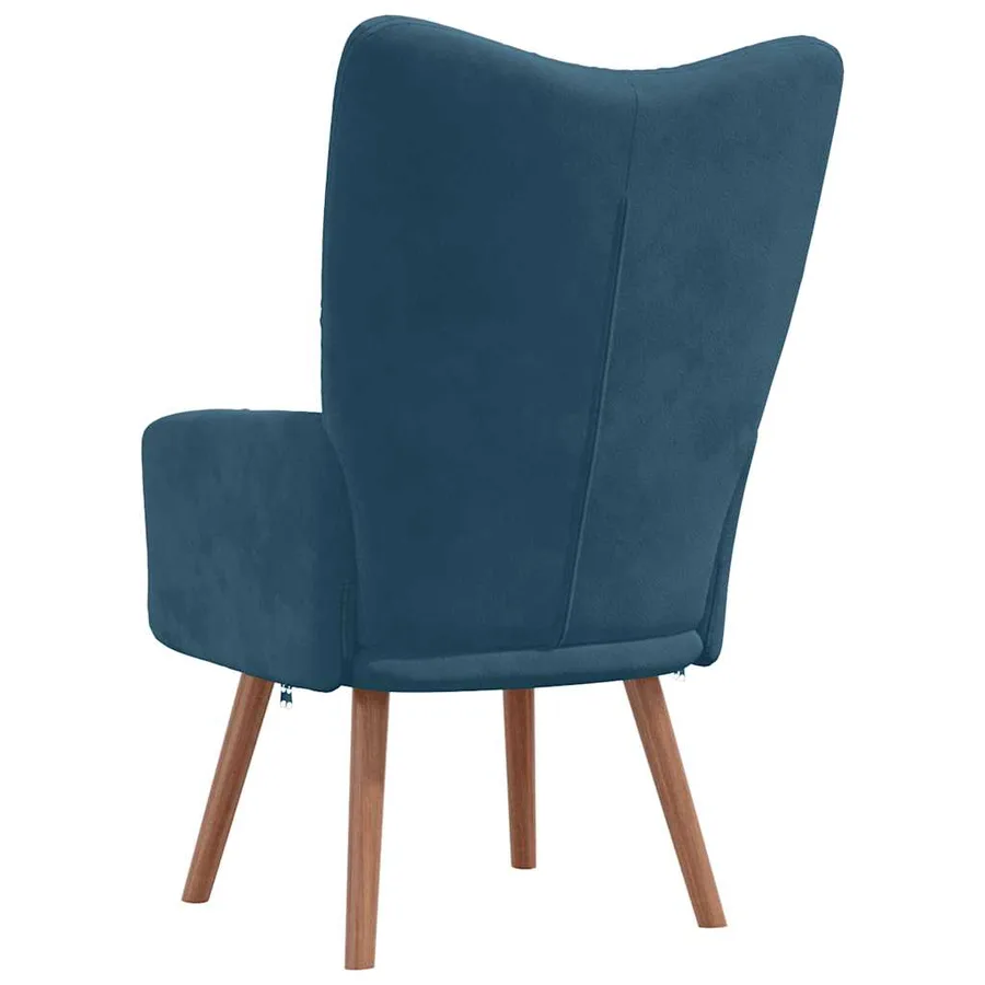 Chaise de relaxation Bleu Velours - 5