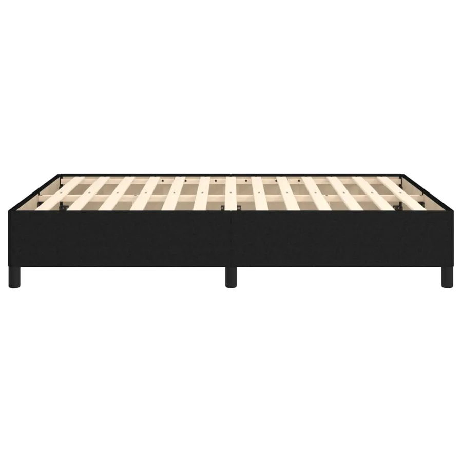 Cadre de lit sans matelas noir 140x190 cm tissu - 6