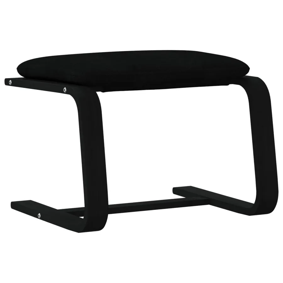 Repose-pied Noir 51x41x40 cm Tissu - 6
