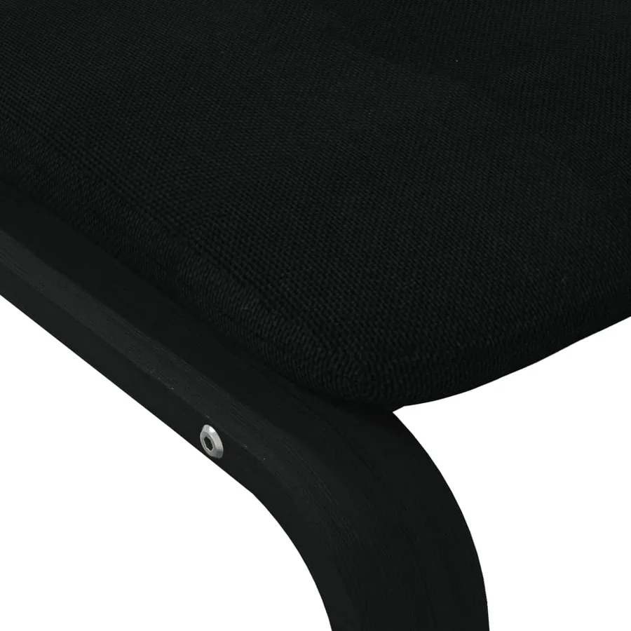 Repose-pied Noir 51x41x40 cm Tissu - 7