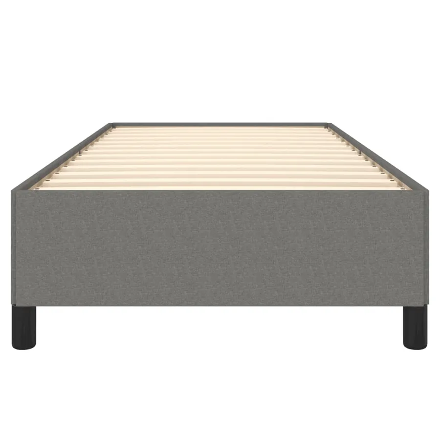 Cadre de lit sans matelas gris foncé 100x200 cm tissu - 5