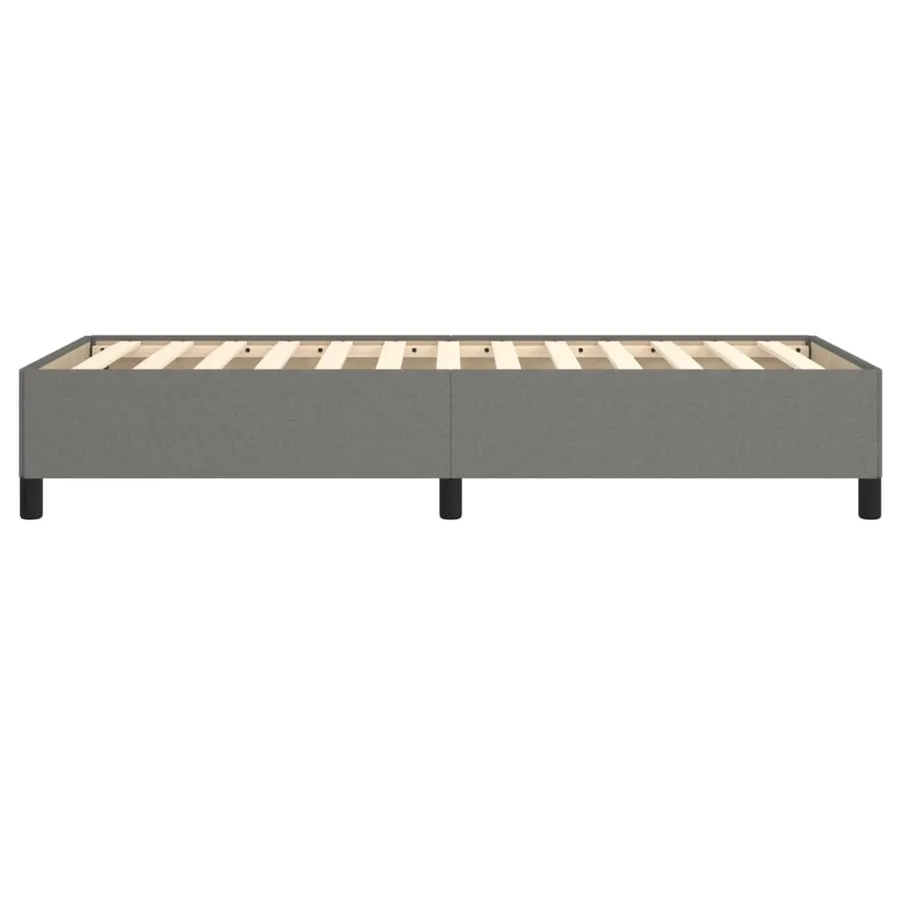 Cadre de lit sans matelas gris foncé 100x200 cm tissu - 6