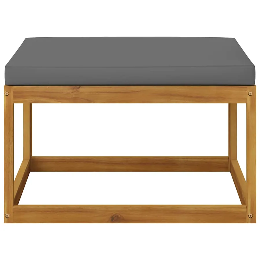Salon de jardin 6 pcs avec coussins Bois d'acacia solide - 13