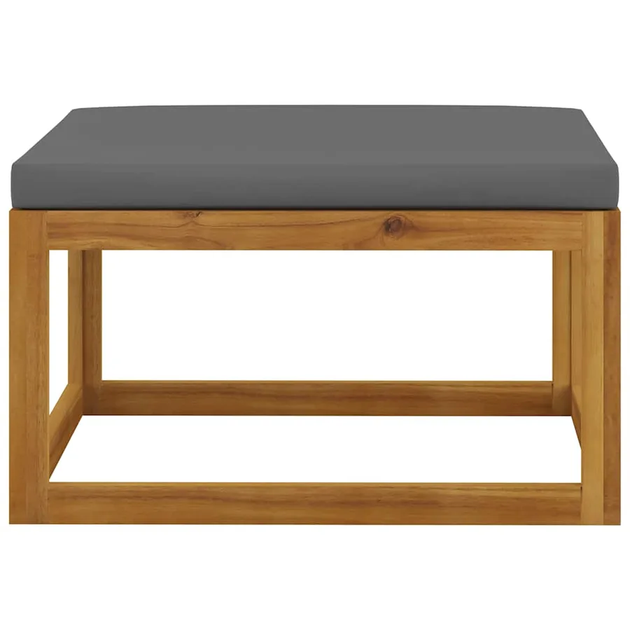 Salon de jardin 6 pcs avec coussins Bois d'acacia solide - 14