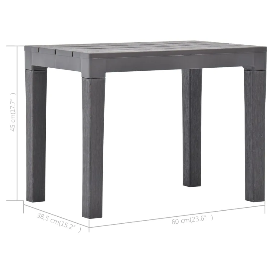 Bancs de jardin lot de 2 Moka Plastique - 6