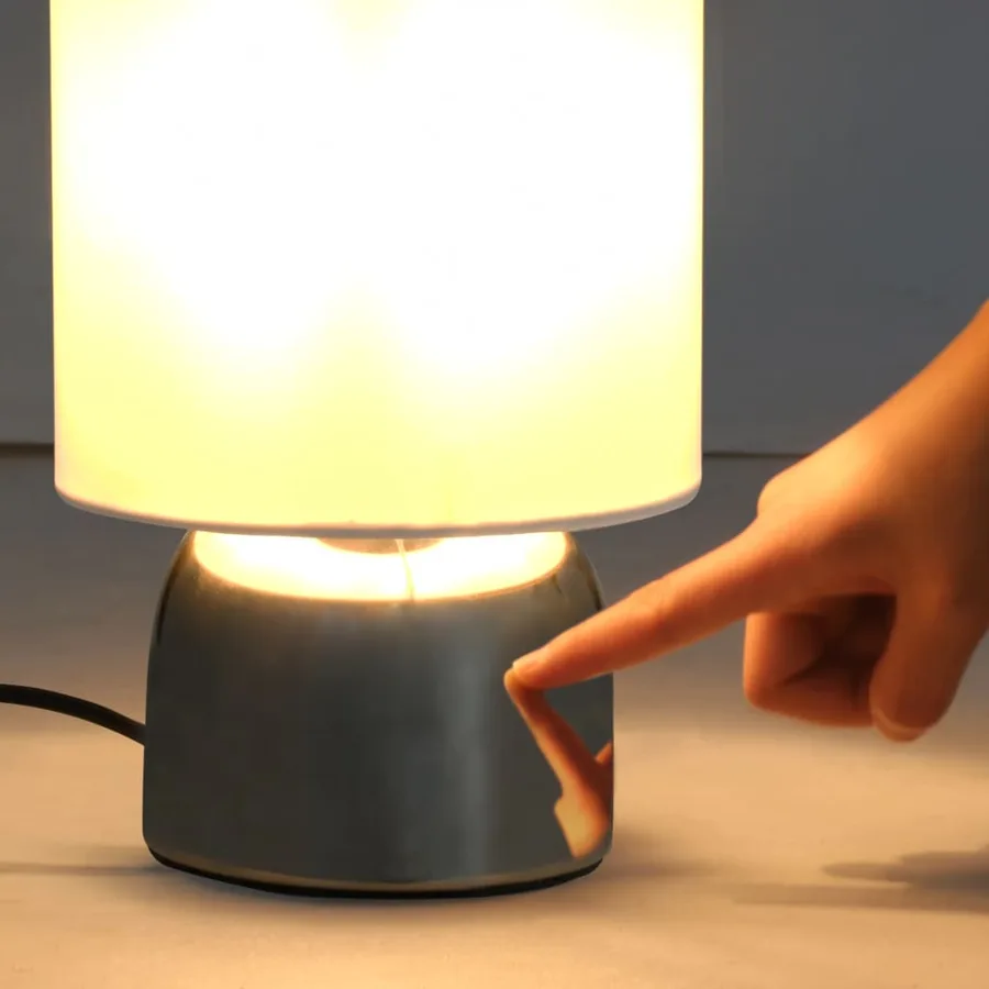 Lampes de table 2 pcs Bouton tactile Blanc E14 - 4