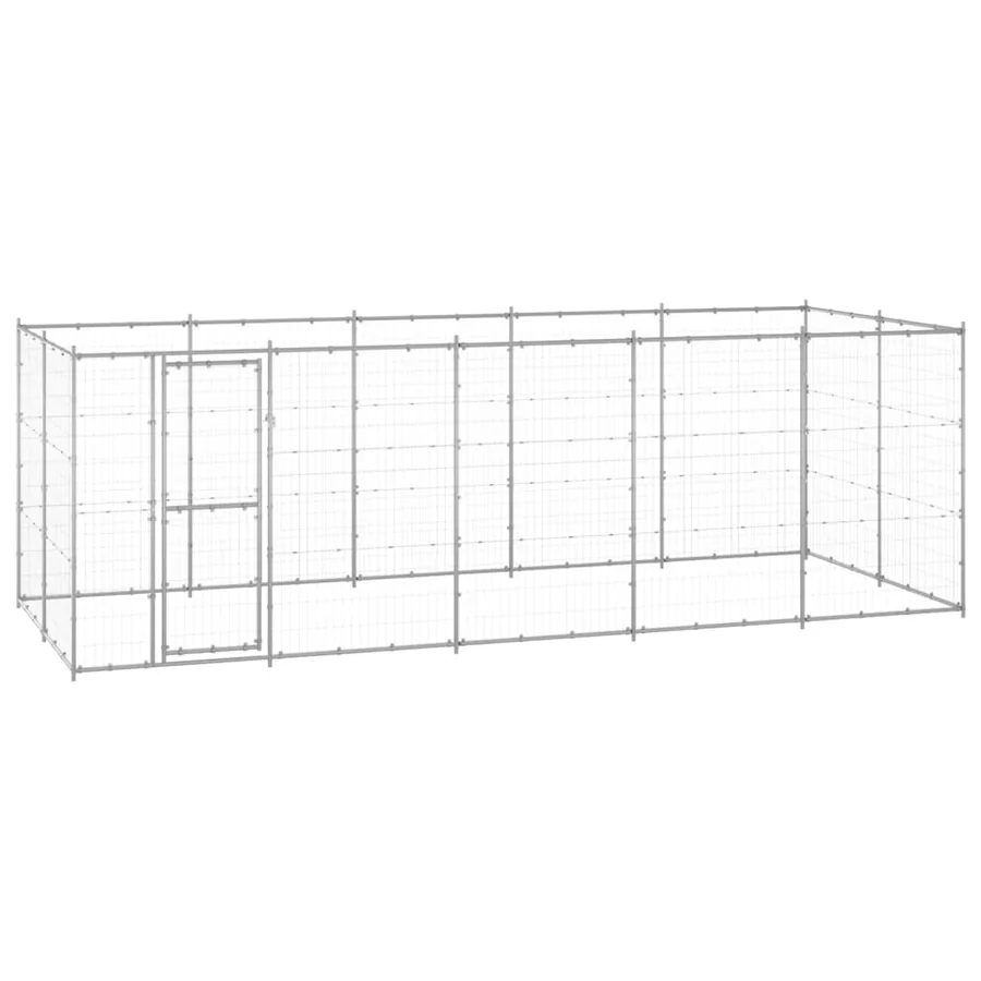 Chenil extérieur Acier galvanisé 12,1 m²
