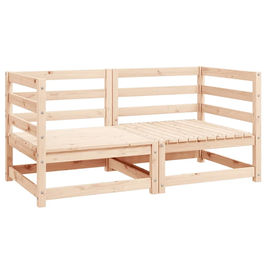 Canapés d'angle de jardin 2 pcs bois de pin massif - 2