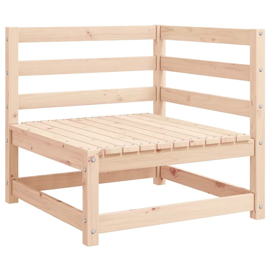 Canapés d'angle de jardin 2 pcs bois de pin massif - 4