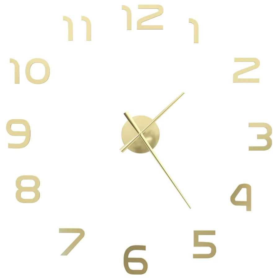 Horloge murale 3D Design moderne 100 cm XXL Doré - 2