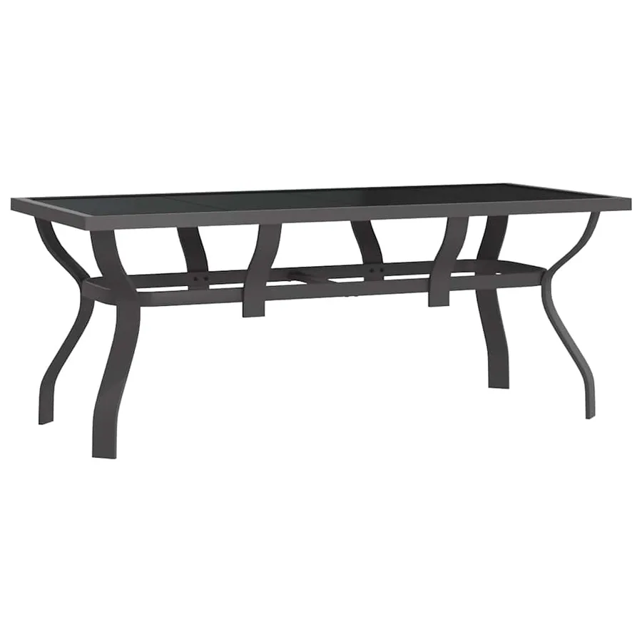 Ensemble à manger de jardin 5 pcs Gris et noir - 6