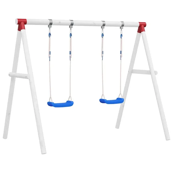 Sièges de balançoire avec cordes 2 pcs bleu 38x16 cm PE