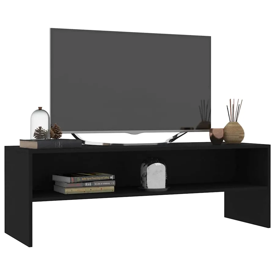 Meuble TV Noir 120x40x40 cm Bois d'ingénierie - 3