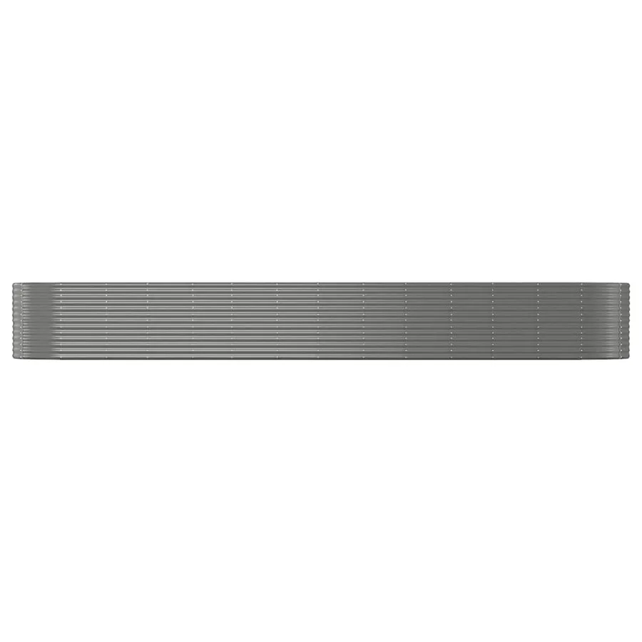 Lit surélevé de jardin Gris 554x100x68cm Acier enduit de poudre - 3