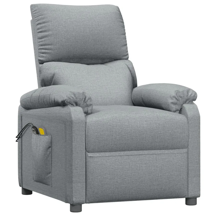 Fauteuil électrique de massage Gris clair Tissu - 3