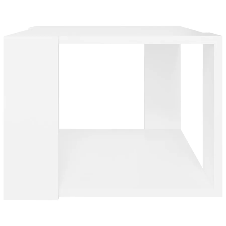 Table basse Blanc 40x40x30 cm Bois d'ingénierie - 4