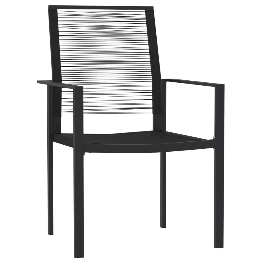 Ensemble à manger de jardin 5 pcs Noir - 3