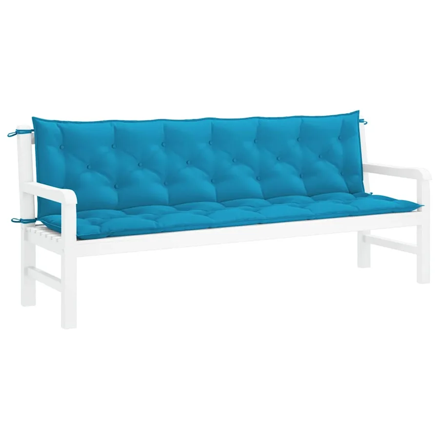 Coussin de banc de jardin bleu clair tissu oxford - 4