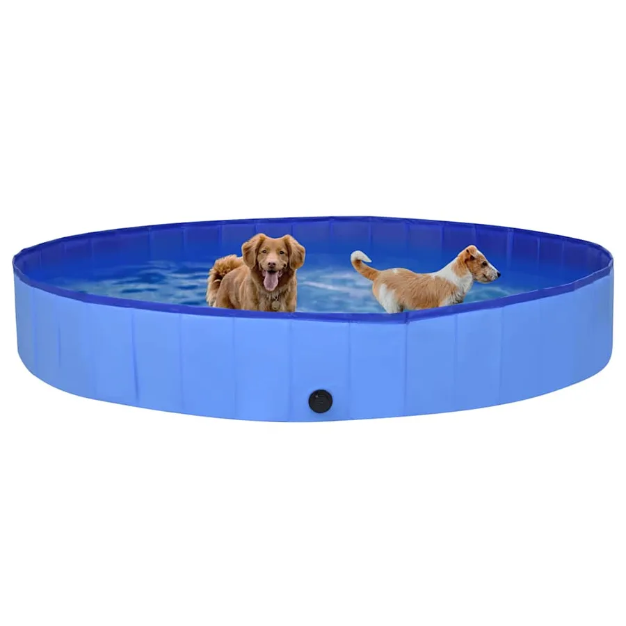Piscine pliable pour chiens Bleu 300x40 cm PVC - 3