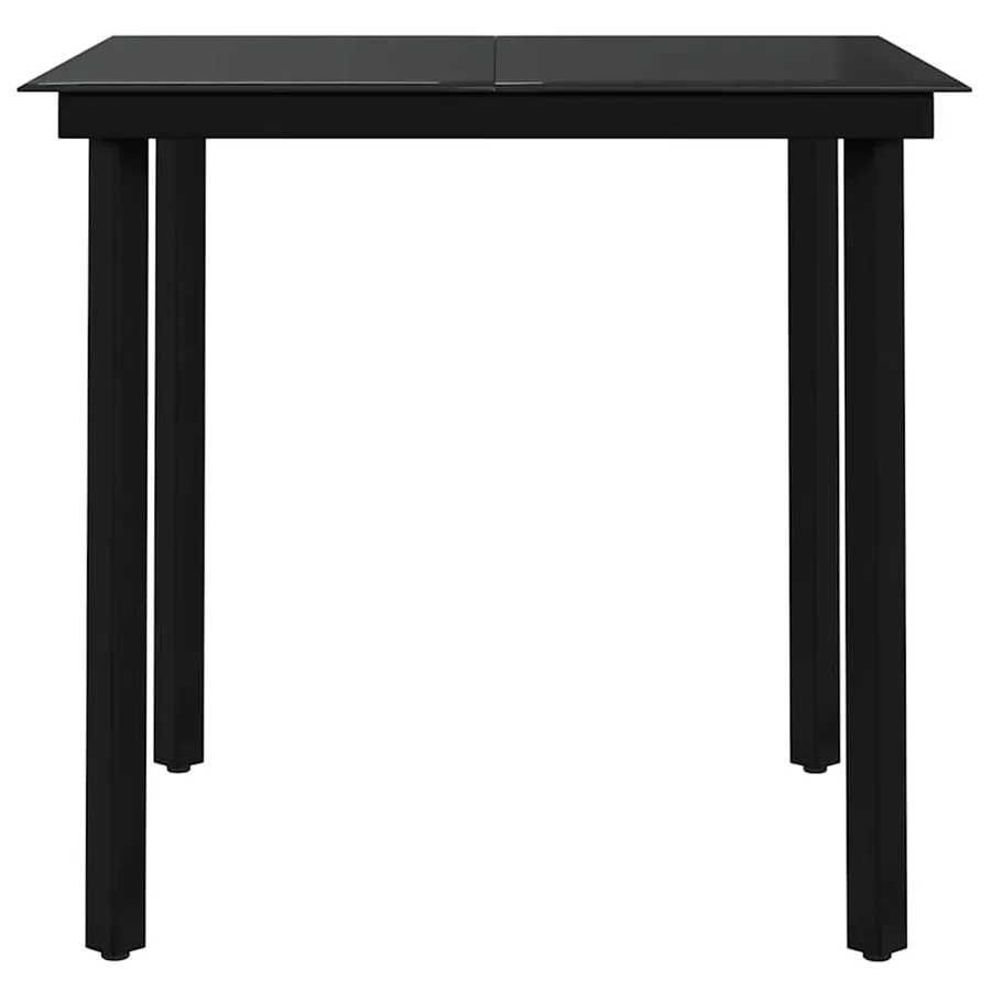 Ensemble à manger de jardin 5 pcs Noir - 6