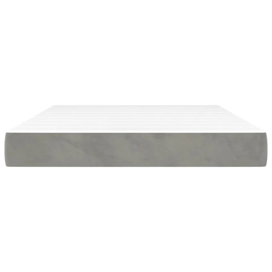 Matelas de lit à ressorts ensachés fermeté moyenne Gris clair 140x200x20 cm - 3