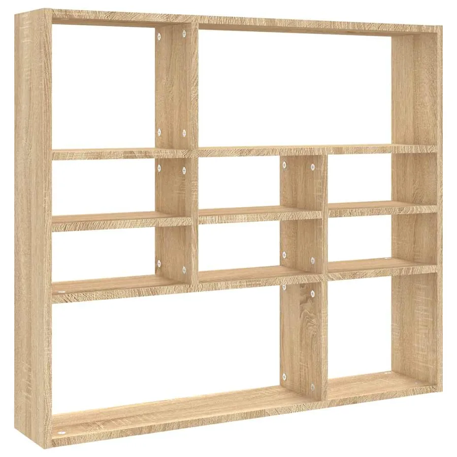 Étagère murale Chêne sonoma 90x16x78 cm Bois d’ingénierie - 2