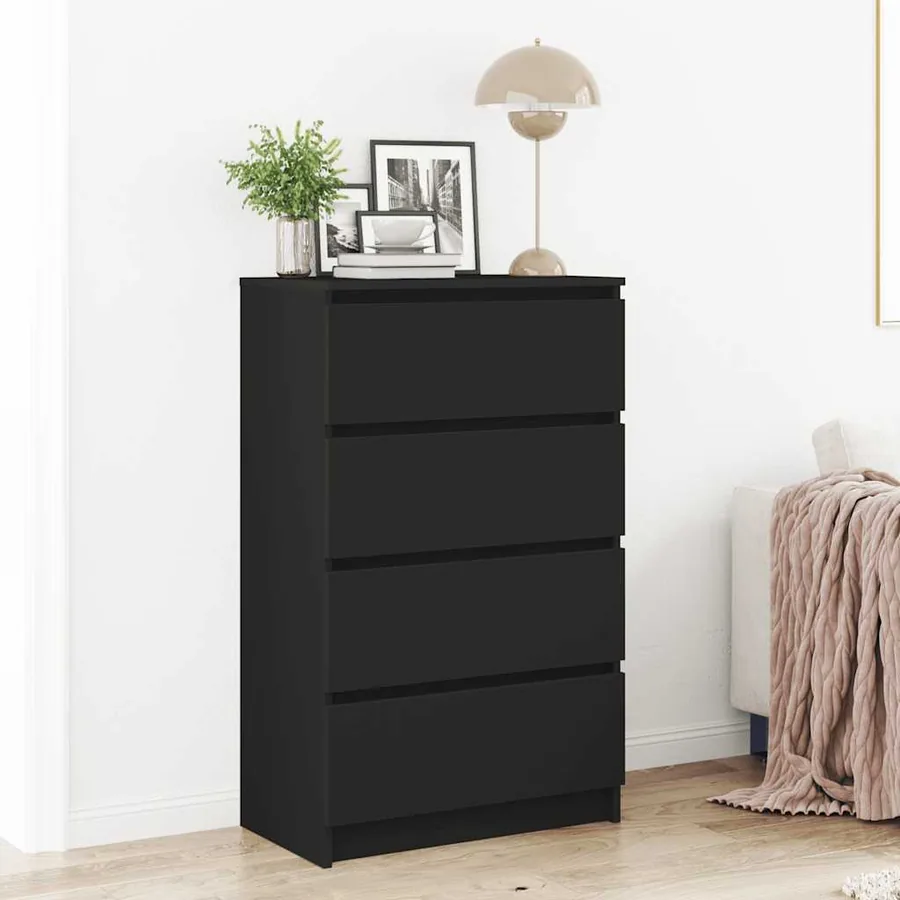 Buffet Noir 60x35x98,5 cm Bois d'ingénierie
