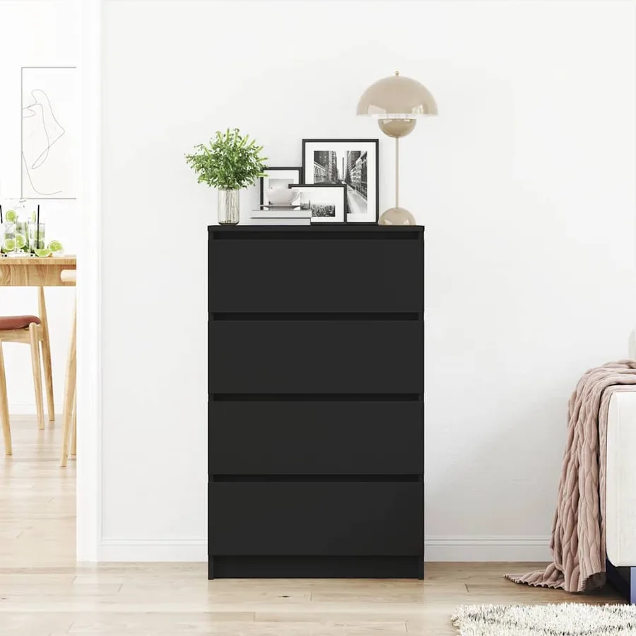 Buffet Noir 60x35x98,5 cm Bois d'ingénierie - 3