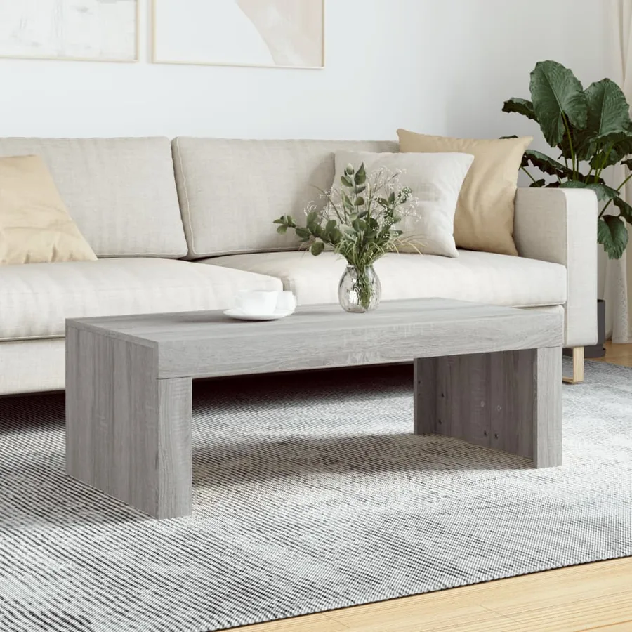 Table basse sonoma gris 102x50x36 cm bois d'ingénierie