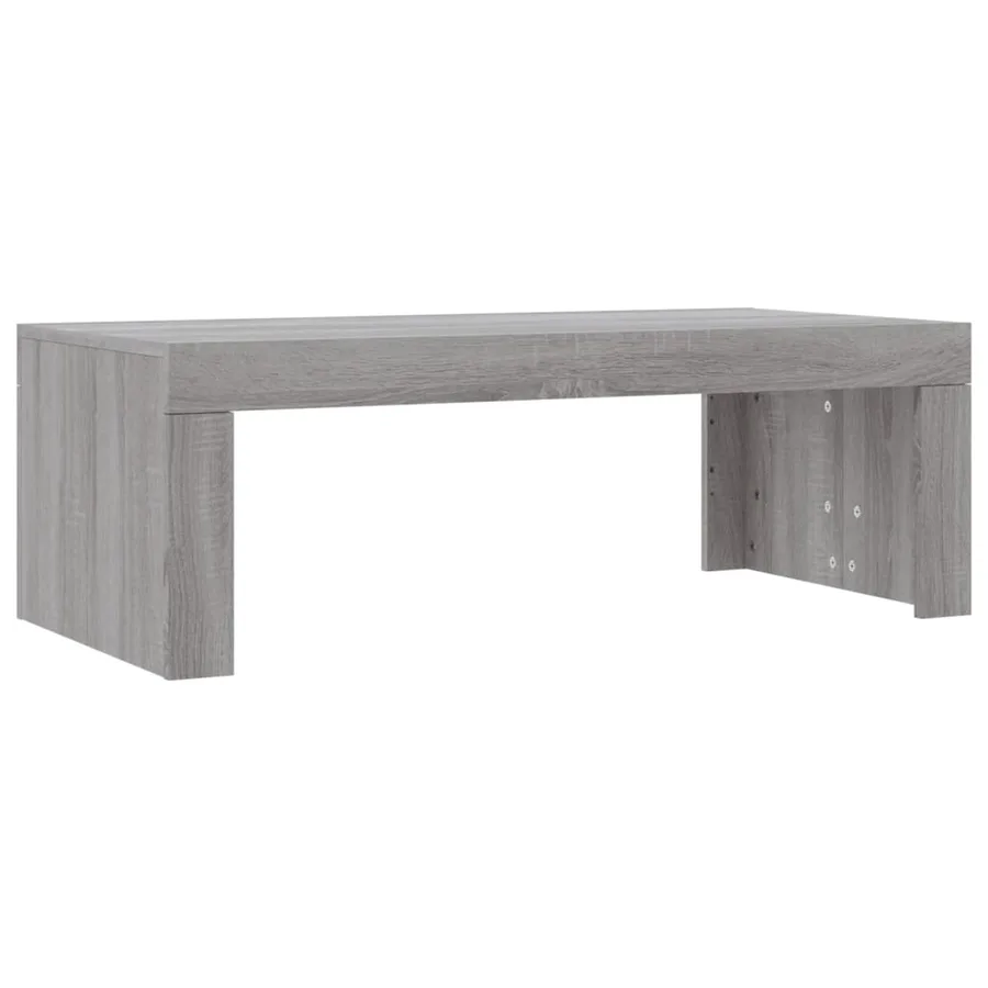 Table basse sonoma gris 102x50x36 cm bois d'ingénierie - 2