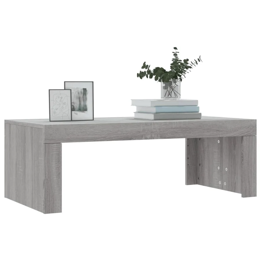Table basse sonoma gris 102x50x36 cm bois d'ingénierie - 3