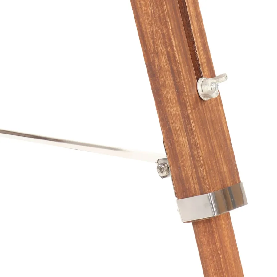 Lampadaire à trépied Marron miel et blanc Bois de teck 141 cm - 6