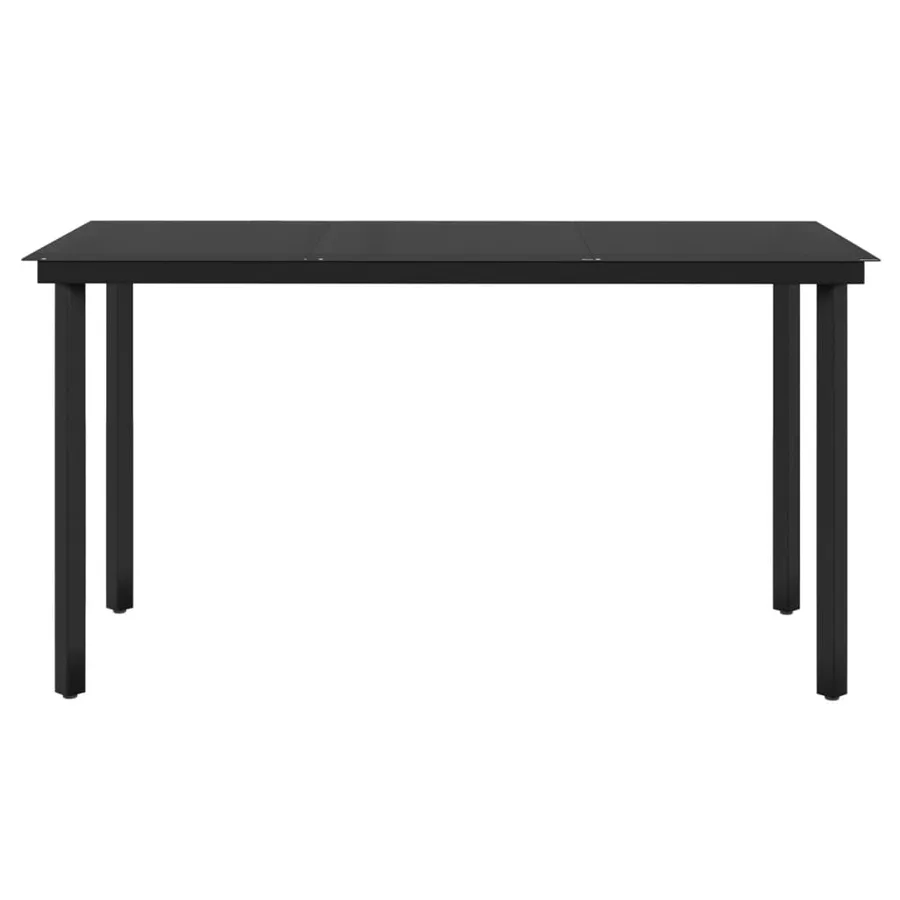 Ensemble à manger de jardin avec coussins 5 pcs Noir - 6