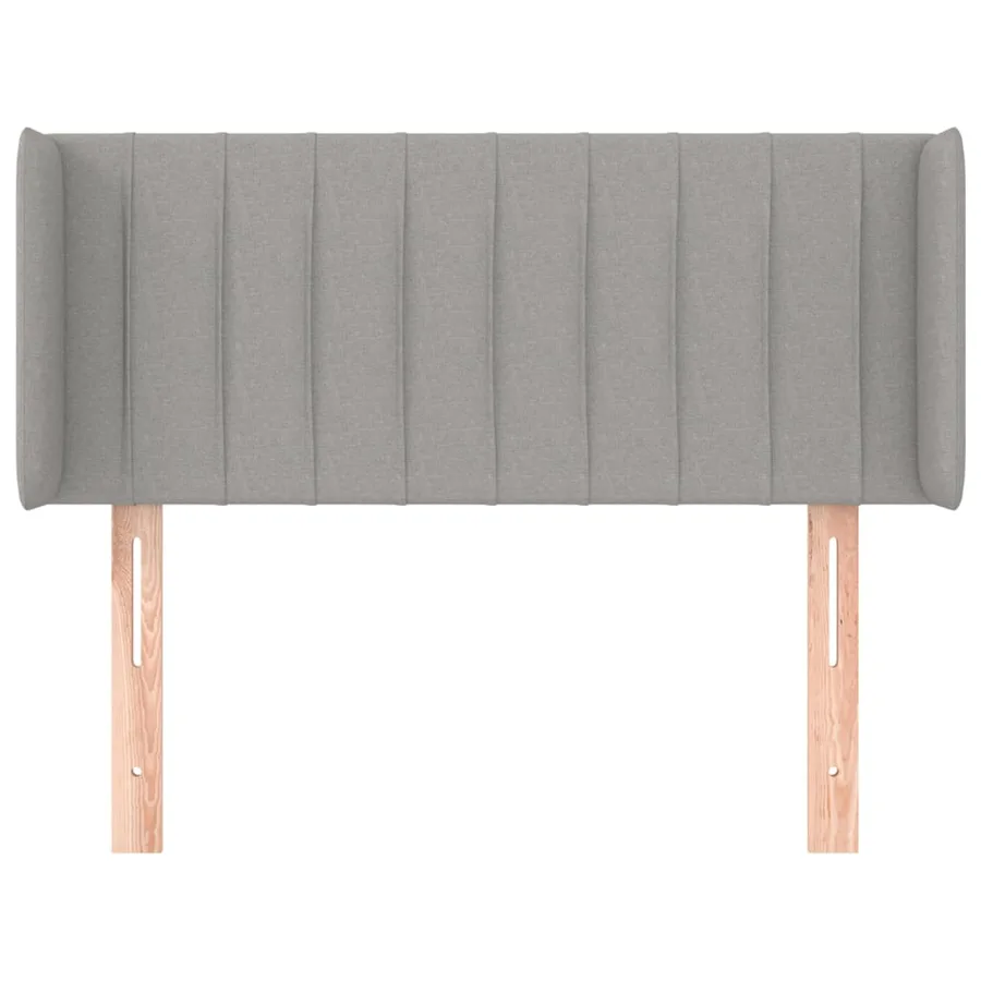 Tête de lit avec oreilles Gris clair 93x16x78/88 cm Tissu - 3