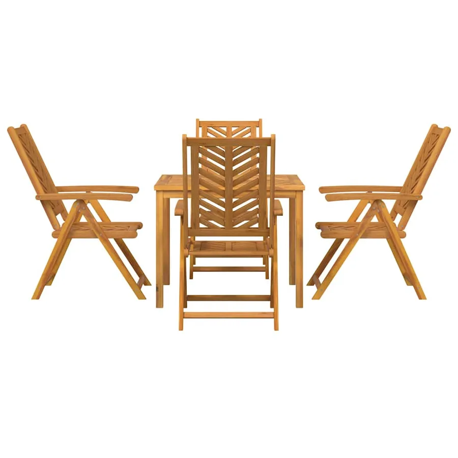 Ensemble de salle à manger pour jardin 5 pc Marron - 7