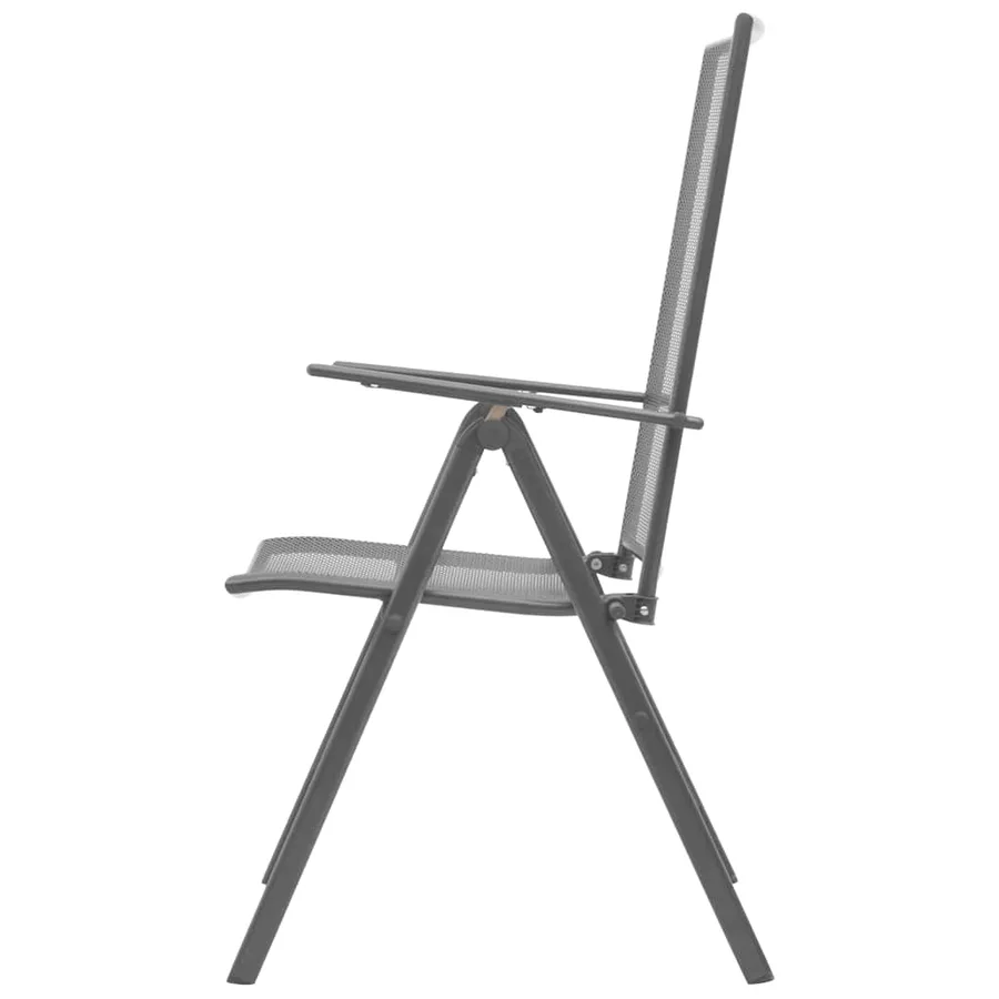 Chaises empilables de jardin lot de 2 Acier Gris - 5