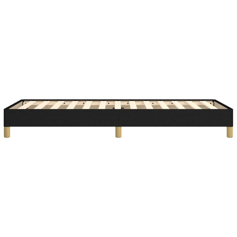 Cadre de lit sans matelas noir 90x200 cm tissu - 6