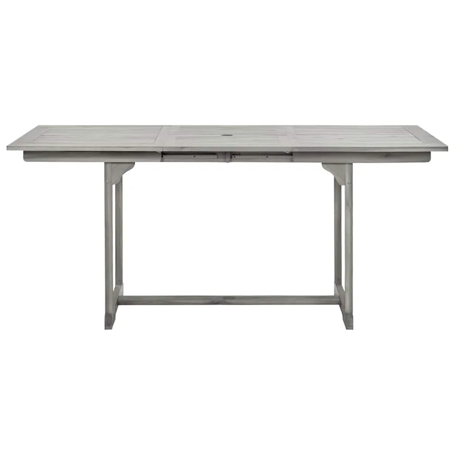 Table à dîner de jardin (120-170)x80x75 cm Bois d'acacia massif - 5