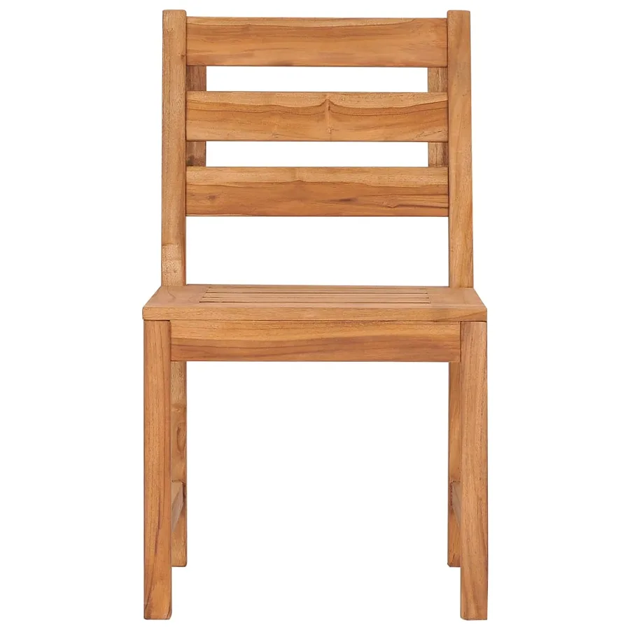 Chaises de jardin lot de 6 Bois de teck solide - 4
