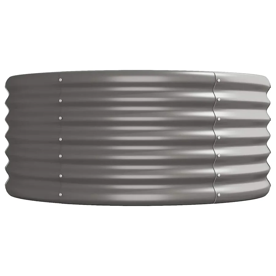 Lit surélevé de jardin Acier galvanisé 296x80x36 cm gris - 4