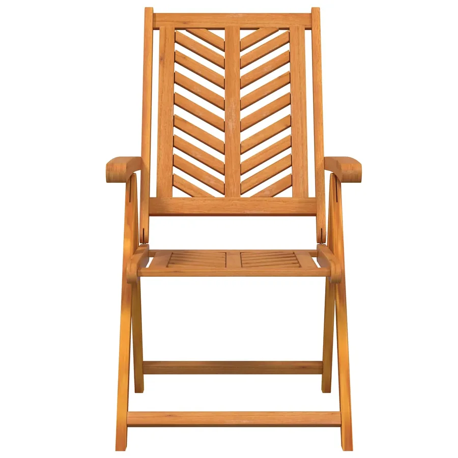 Chaise de jardin 4 pcs Marron Bois d'Acacia Massif - 5