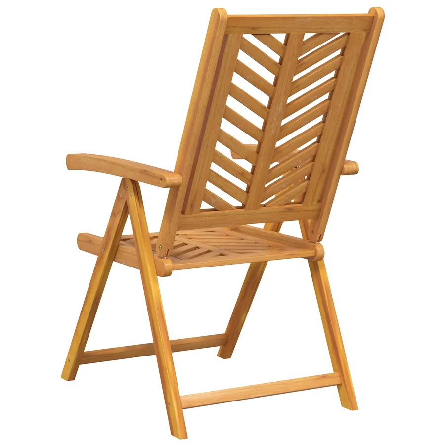 Chaise de jardin 4 pcs Marron Bois d'Acacia Massif - 7