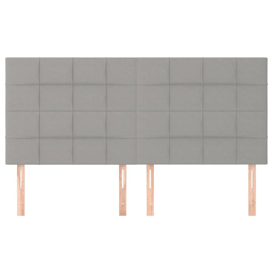 Tête de lit Gris clair 180 x 5 x 118/128 cm Tissu - 3
