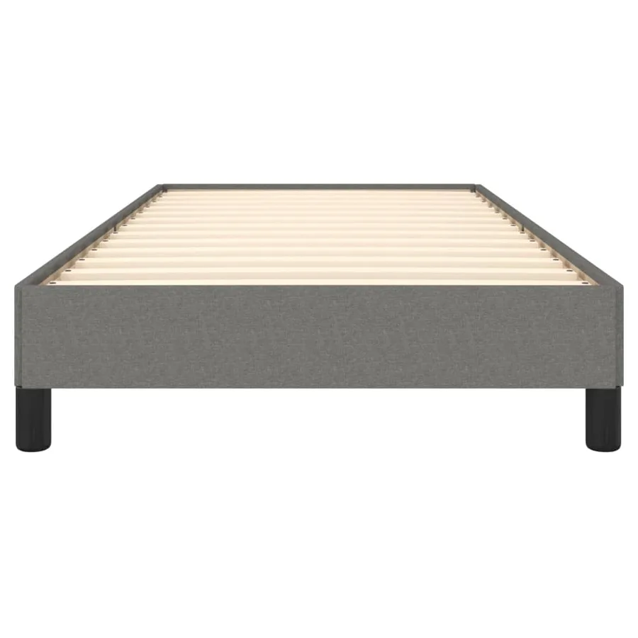 Cadre de lit sans matelas gris foncé 80x200 cm tissu - 5