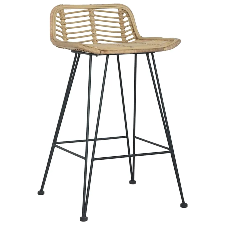 Chaises de bar lot de 2 rotin Naturel - 2